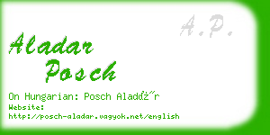 aladar posch business card